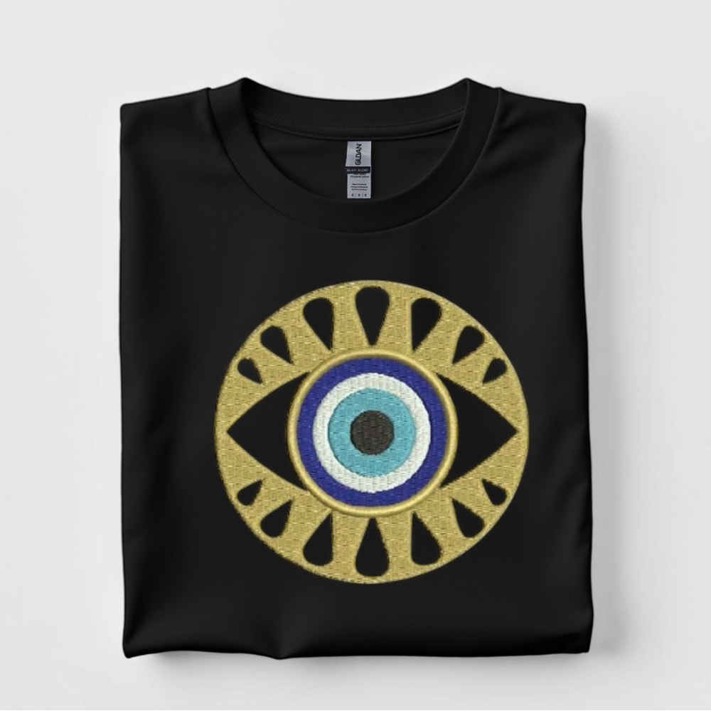 Evil Eye short sleeve T-shirt. Custom made S M L XL crew neck - Picture 14 of 17